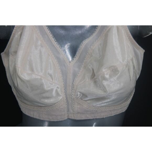 PLAYTEX BEIGE 18 HOUR BRA, SIZE 42C, #4693, WIRE FREE COMFORT STRAPS - Picture 2 of 9